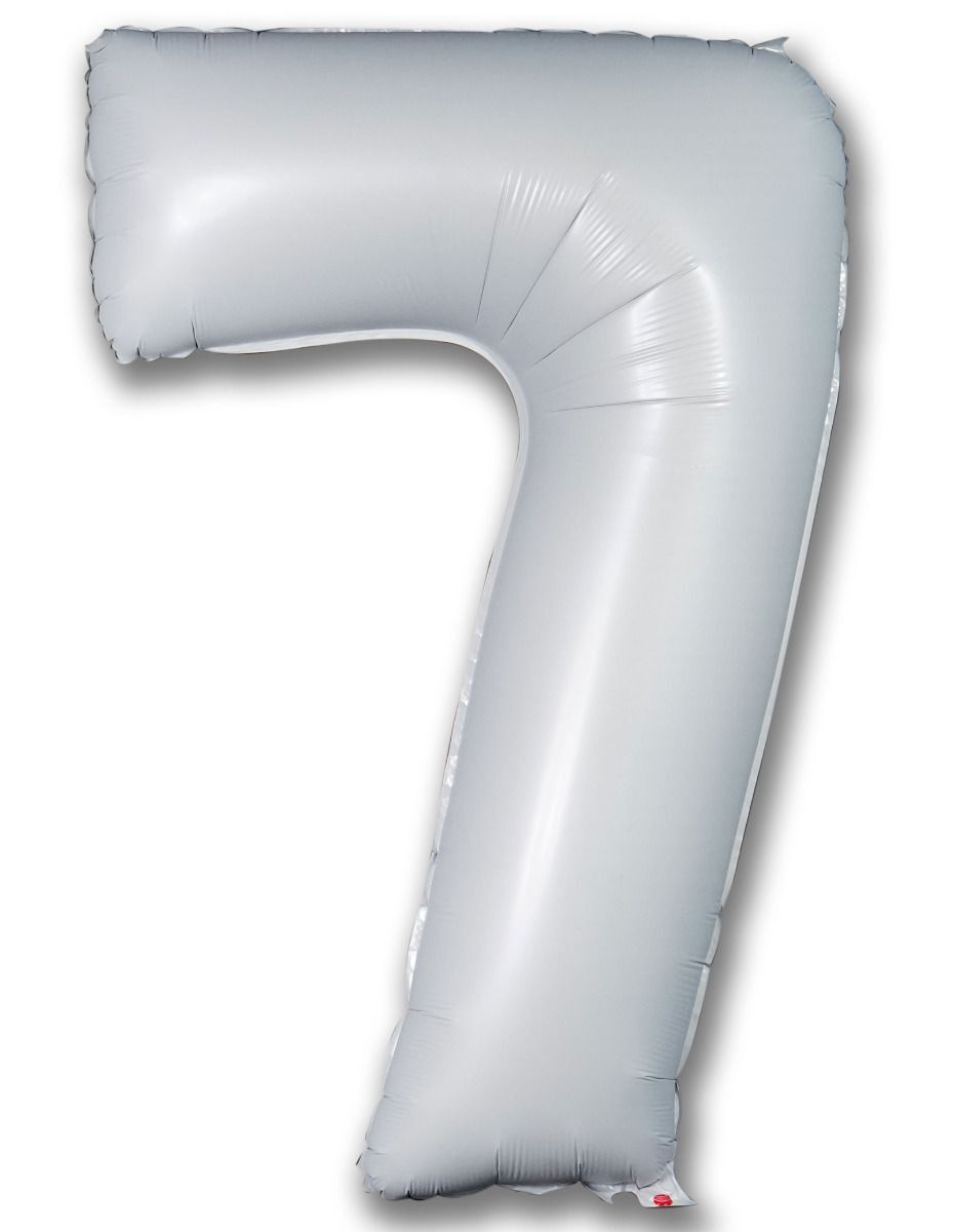 Helium Balloons 100cm Foil Number | White